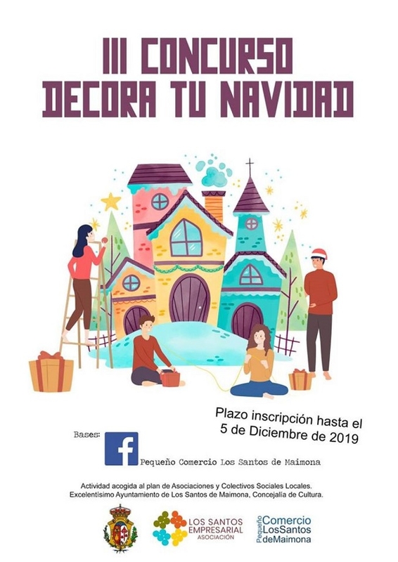 El pequeño comercio de Los Santos lanza la tercera edición del Concurso `Decora tu Navidad