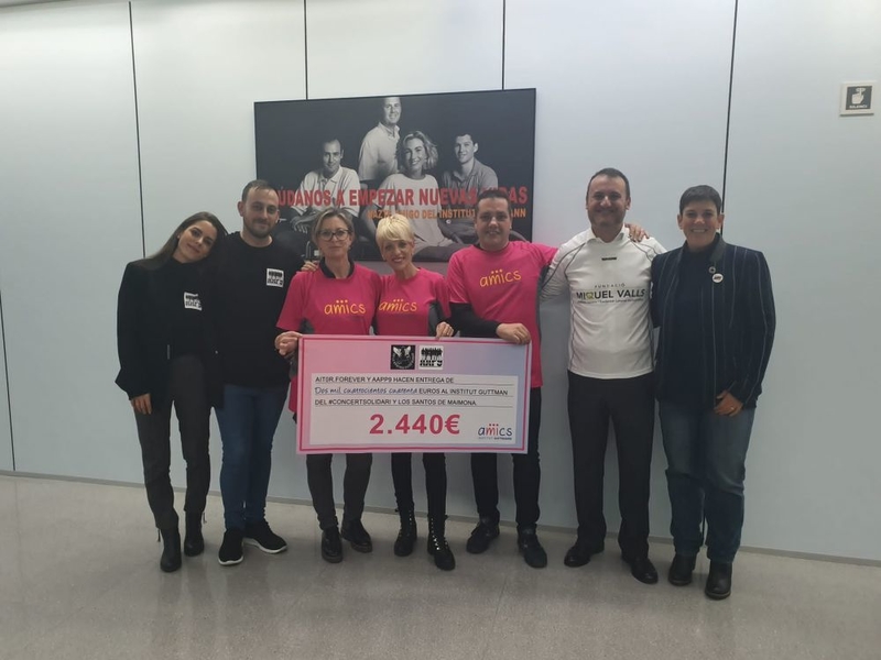 Aitor Forever entrega una donación de 2.440 euros al Institut Guttmann