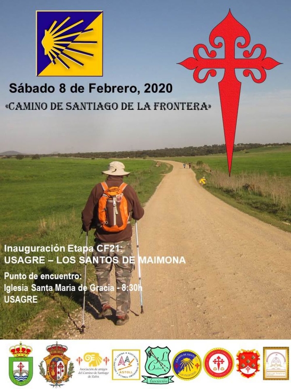 La etapa que une Usagre con Los Santos de Maimona del Camino Jacobeo de la Frontera se inaugura el 8 de febrero