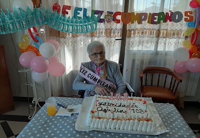 La fontanesa Aquilina Montes Torrescusa celebró su 103 cumpleaños 
