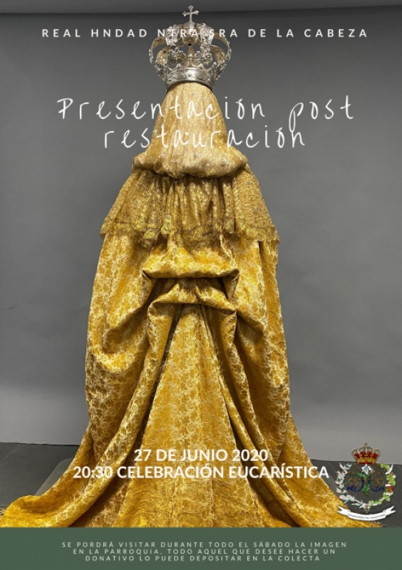Este sábado tendrá lugar la presentación post-restauración de la Virgen de la Cabeza en Fuente del Maestre