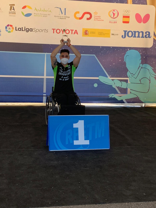 El palista fontanés Francisco Javier López consigue tres medallas de oro en el Campeonato de España de Tenis de Mesa