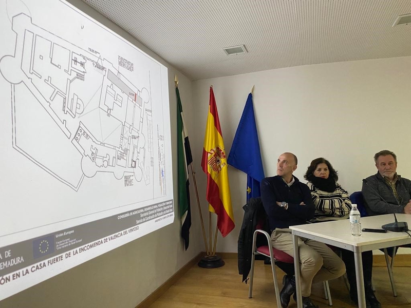 La Junta habilitará la Casa Fuerte de la Encomienda de Valencia del Ventoso como espacio cultural