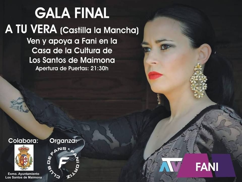 La santeña Fanny Ortiz estará en la final del programa A tu vera, que se emitirá en directo desde la Casa de la Cultura