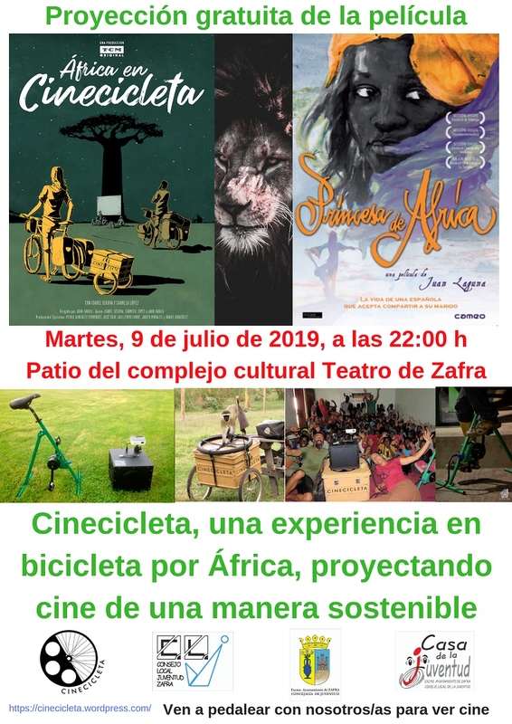 Cinecicleta de nuevo en Zafra con Princesa de África