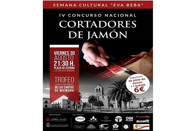 Los más prestigiosos cortadores de jamón se darán cita mañana en el IV Concurso Nacional de la Santos de Maimona