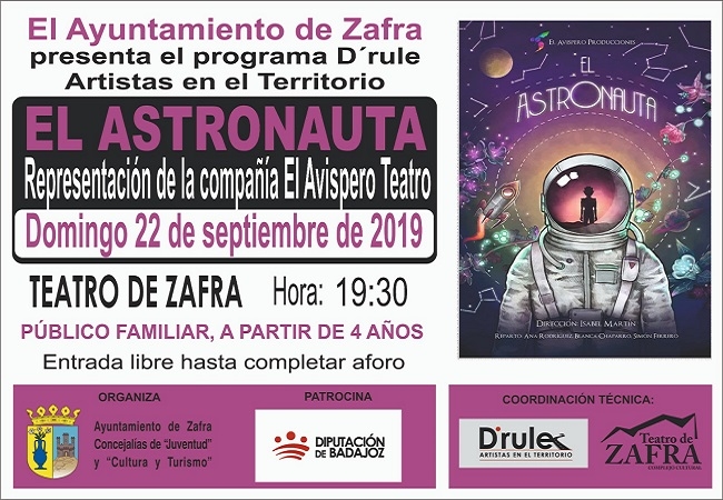 Los más pequeños podrán disfrutar del teatro El Astronauta en el Teatro de Zafra