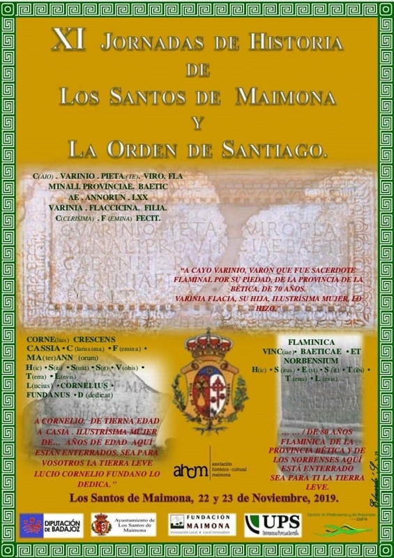 La Asociación Histórico-Cultural Maimona, de Los Santos, celebra esta semana las XI Jornadas de Historia
