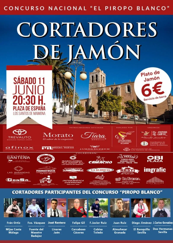 8 cortadores de jamón participarán en el Concurso Nacional de Cortadores de Jamón `El Piropo Blanco de Los Santos de Maimona este sábado