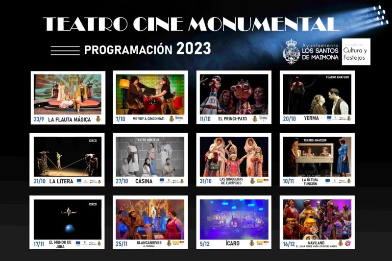 La programación del Teatro Cine Monumental de Los Santos de Maimona continúa hasta diciembre con un amplio repertorio