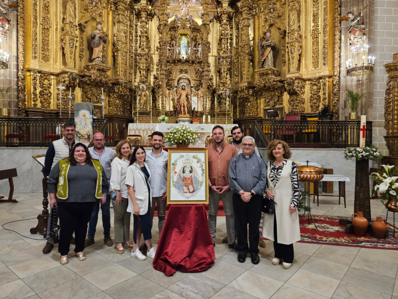 El fontanés Rubén Gordillo ha pintado el cartel de las Fiestas de Nuestra Señora de la Cabeza 2024 en Fuente del Maestre