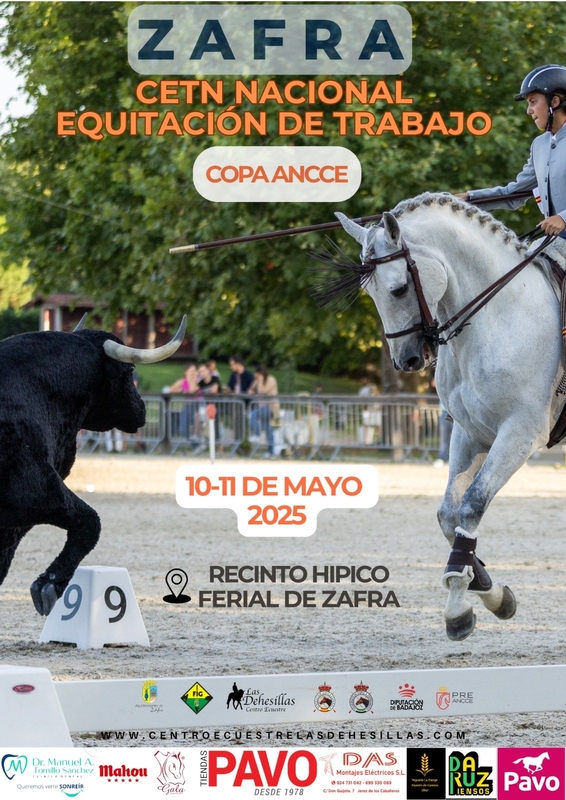 Zafra acoge los días 10 y 11 de mayo en el ferial el II Concurso Nacional de Equitación de Trabajo