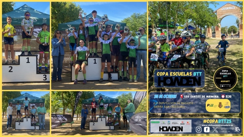 Los Santos de Maimona pone el broche de oro a la Copa Escuelas BTT - Howden 2025
