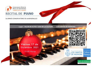 Alumnos de piano del Conservatorio de Almendralejo ofrecerán un concierto en Los Santos de Maimona