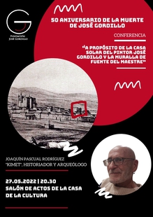 Los actos sobre el 50 Aniversario del fallecimiento de José Gordillo siguen este viernes en Fuente del Maestre con una conferencia de Joaquín Pascual