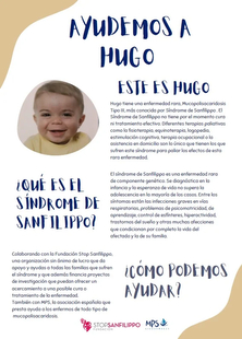 El pequeño Hugo, de Los Santos de Maimona, necesita ayuda para encontrar un tratamiento para su enfermedad