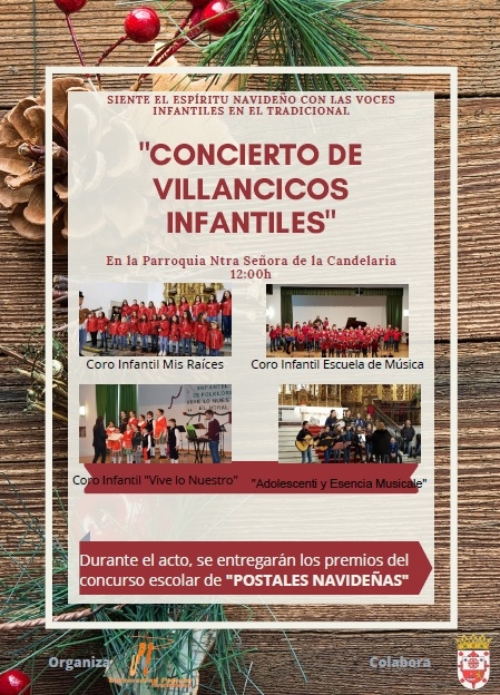 Mañana tendrá lugar en Fuente del Maestre el concierto de Villancicos Infantiles 