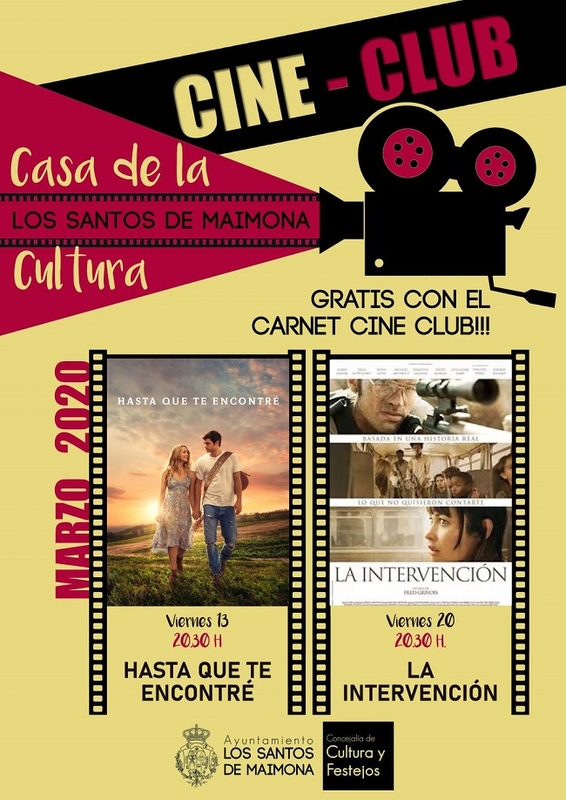 `Hasta que te Encontré y `La Intervención son las películas que se proyectarán en marzo en el Cine-Club de Los Santos de Maimona