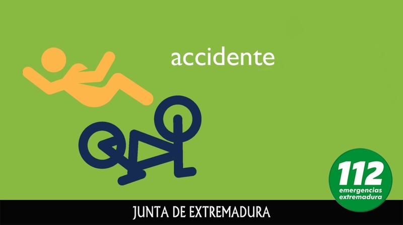 Un herido tras una colisión entre un ciclista y un motorista en Alconera