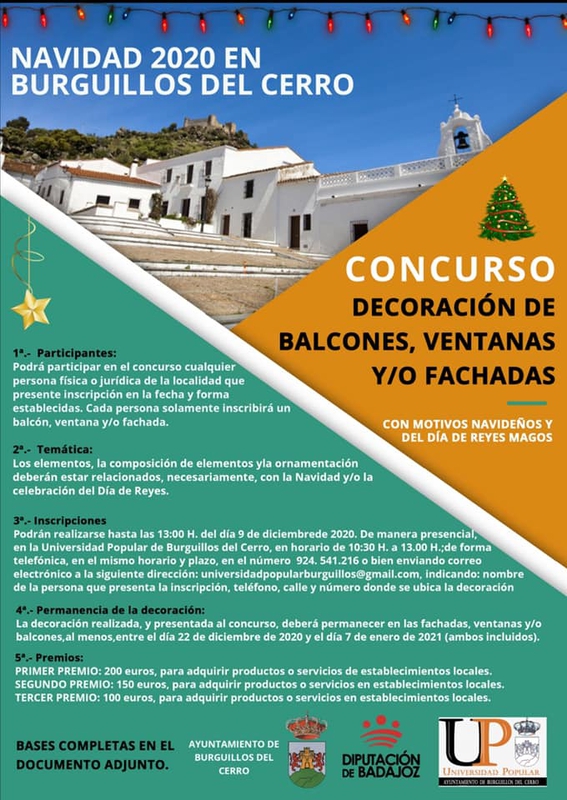 Concurso de Decoración Navideña de Balcones, Ventanas y Fachadas en Burguillos del Cerro