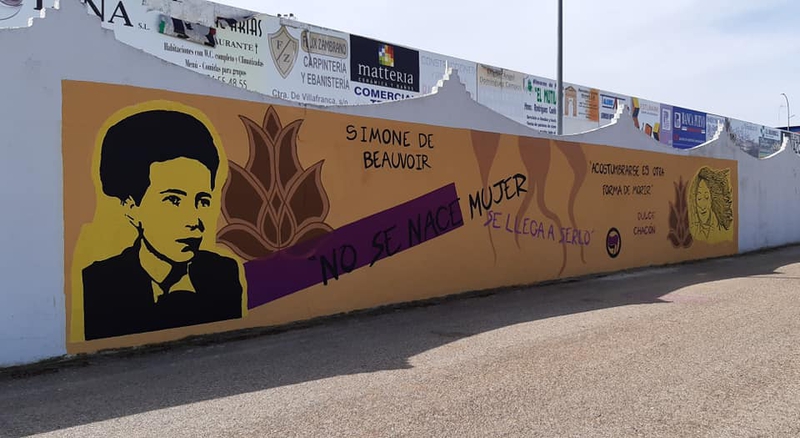 Inaugurado en Zafra un mural por el Día Internacional de la Mujer elaborado por la Asociación Juvenil P`al Pueblo