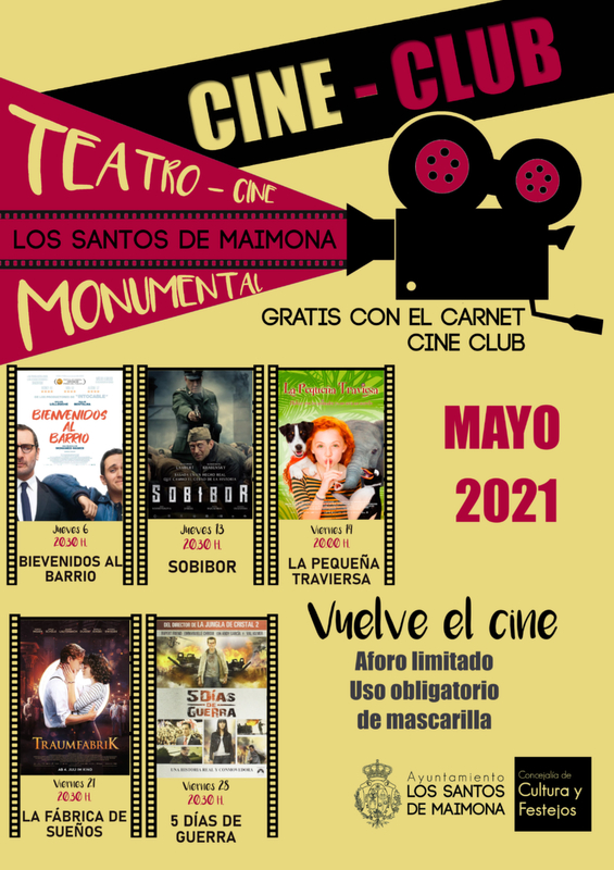 El Cine Club volverá a abrir sus puertas en mayo en el Teatro Cine Monumental de Los Santos de Maimona