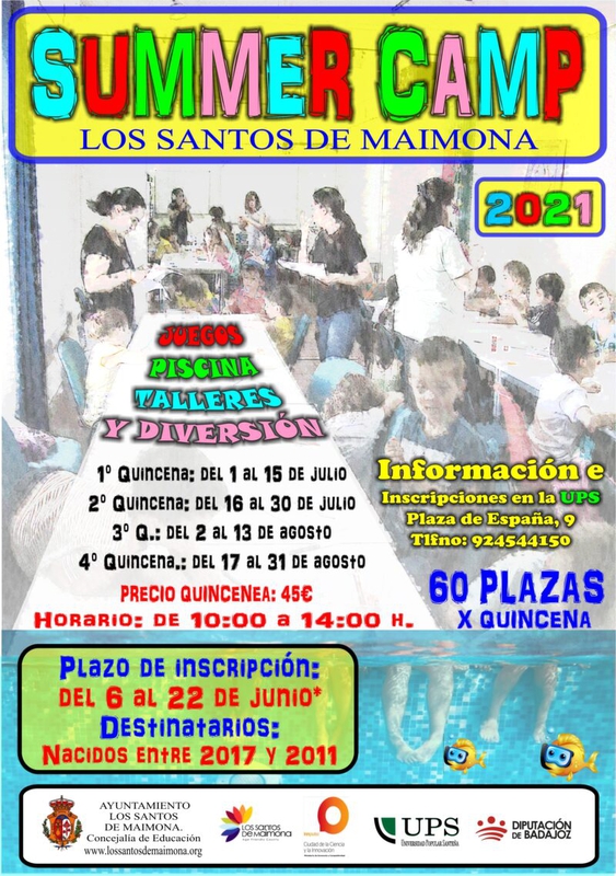 Abiertas las inscripciones para el Summer Camp 2021 en Los Santos de Maimona