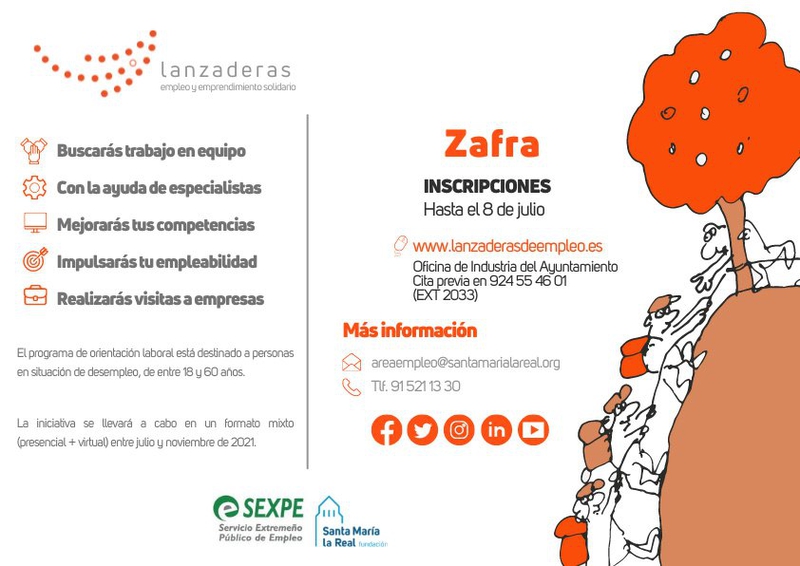 Zafra contará en julio con una nueva Lanzadera de Empleo para ayudar a 20 personas en desempleo