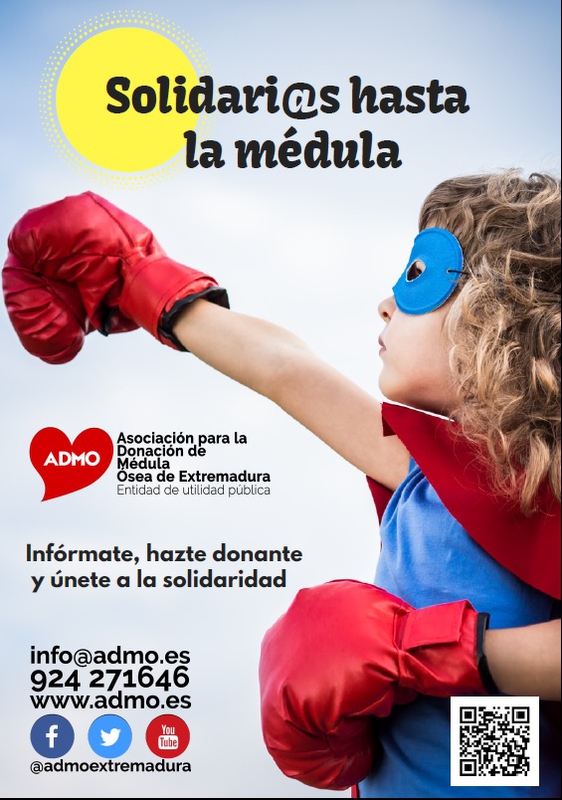 La Asociación para la Donación de Médula Ósea de Extremadura instalará en Los Santos de Maimona esta tarde una mesa informativa