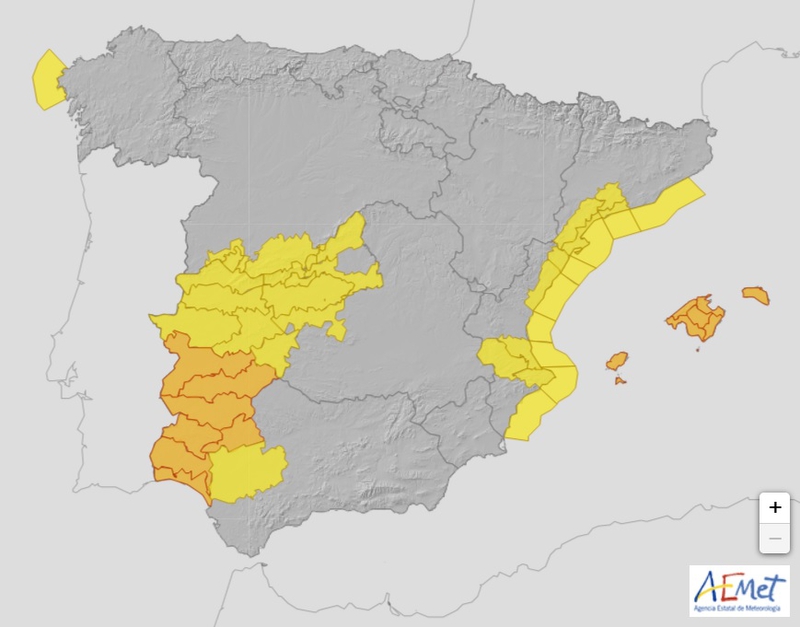 Elevado el nivel de alerta por lluvias y tormentas para este jueves