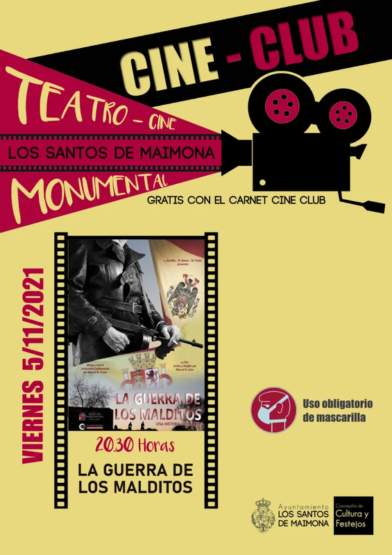 La nueva temporada del Cine Club de Los Santos de Maimona se estrena con `La guerra de los malditos, una historia de maquis
