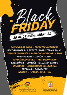 El Black Friday en Fuente del Maestre se celebra del 25 al 27 de noviembre