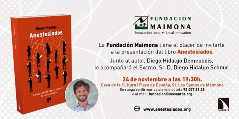 Diego Hidalgo presenta en Los Santos de Maimona su libro `Anestesiados. La humanidad bajo el imperio de la tecnología