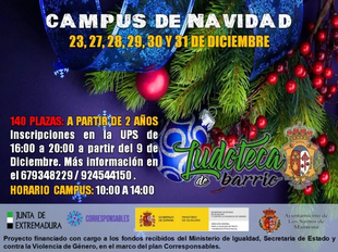 El plazo de inscripción para el Campus de Navidad de Los Santos de Maimona se abre este jueves