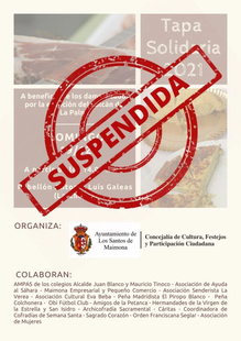 Suspendida la Tapa Solidaria prevista para el domingo en Los Santos de Maimona