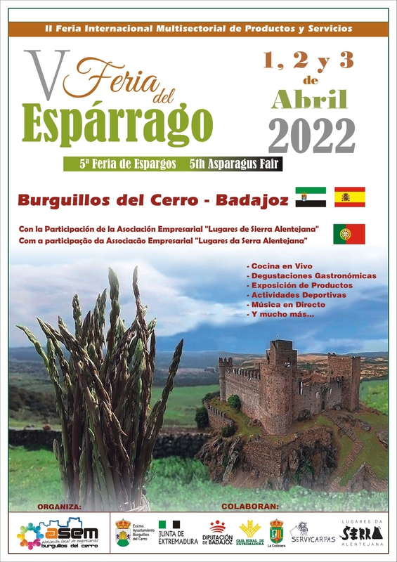 La V Feria del Espárrago en Burguillos del Cerro abrirá el mes de abril con una completa programación