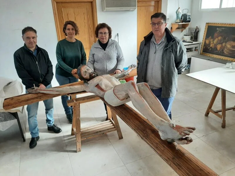 El Cristo de la Sangre volverá restaurado la próxima semana a Los Santos de Maimona