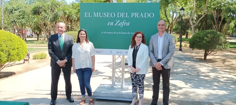Inaugurada la exposición `El Museo del Prado en Zafra, instalada en el Parque de la Paz hasta el 19 de junio