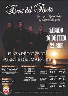 Ecos del Rocío ofrecerá un concierto en Fuente del Maestre este próximo sábado