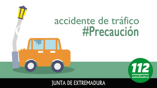 Trasladada al hospital, tras un accidente por reventón de gomas de su coche, una mujer en Puebla de Sancho Pérez