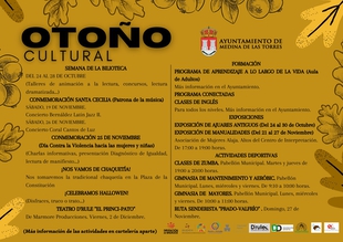 Medina de las Torres presenta la programación del Otoño Cultural