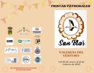 Presentada la completa programación de las Fiestas Patronales de San Blas en Valencia del Ventoso