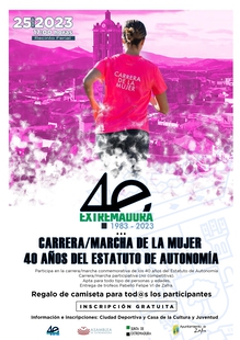 Zafra acoger el sbado 25 de marzo una Marcha de la Mujer por los 40 aos del Estatuto de Autonoma