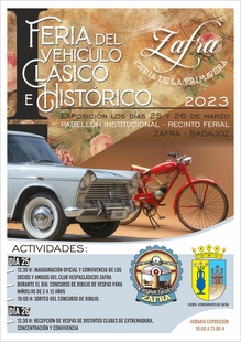 La Feria del Vehculo Clsico e Histrico se desarrollar en Zafra los das 25 y 26 de marzo en el pabelln institucional