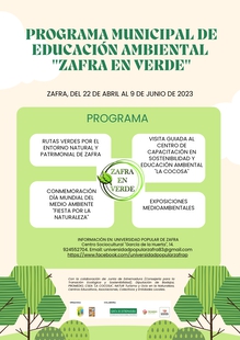 La Universidad Popular abre el plazo de inscripción para el nuevo programa medioambiental `Zafra en Verde´