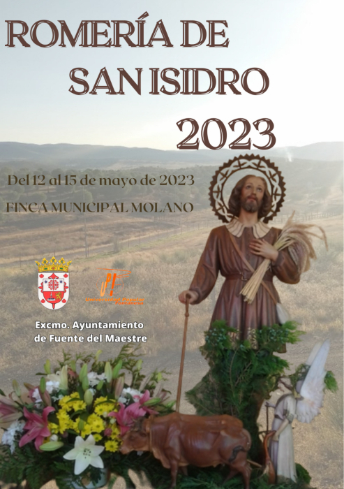 La Romería de San Isidro de Fuente del Maestre se celebrará del 12 al 15 de mayo en la Finca Municipal `Molano
