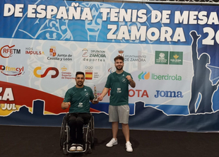 El palista fontans Francisco Javier Lpez logra 2 oros y 1 plata en el Campeonato de Espaa de Tenis de Mesa