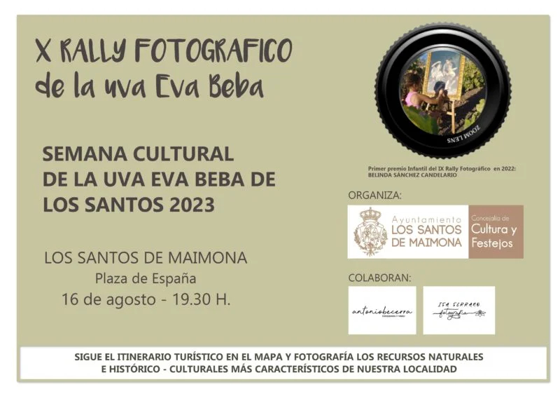 La décima edición del Rally Fotográfico de la Uva Eva Beba en Los Santos de Maimona se celebrará el 16 de agosto