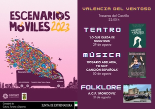 Valencia del Ventoso acoge los Escenarios Mviles de la Junta del 29 al 31 de agosto
