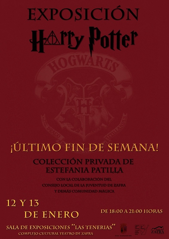 La Exposición de Harry Potter, se abrirá extraordinariamente el próximo sábado 12 y el domingo 13 de enero y se clausurará con Los Cuentos de Beedl